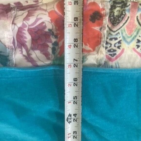 Soft Surroundings Patch Work Top Sz L 3/4 Sleeve Floral - Picture 6 of 6